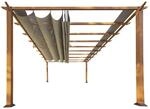 Paragon-Outdoor Pergola 'Florenz' Aluminium Holzoptik mit Sonnensegel 350 x 505...