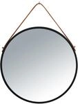 Wenko Wandspiegel 'Borrone' &Oslash; 40 cm, schwarz