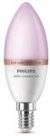 Philips LED-Leuchtmittel 'SmartLED' dimmbar Kerze klar E14 4,9 W 470 lm RGB - tunable