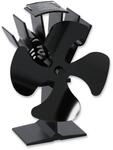 Ofen-Ventilator schwarz 20,5 x 19,3 x 12 cm