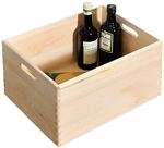 Kesper Stapelkiste Kiefer naturfarben 40 x 30 x 23 cm, mit Stapelleiste