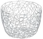Zeller Obstkorb silberfarben &Oslash; 22 x 12 x 22 cm
