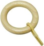 Gardinia Ringe mit Haken Holz &Oslash; 28 mm 10 St&uuml;ck