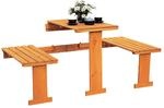 Promadino Balkonm&ouml;belset Holz braun 3-teilig