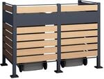 Westmann M&uuml;lltonnenverkleidung 'Planum' Stahl Holzoptik 170 x 90 x 120 cm