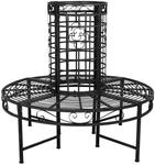 Garden Pleasure Baumbank 'Picadilli' 4-Sitzer Stahl schwarz 121 x 112 x &Oslash;121 cm