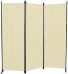 Angerer Freizeitm&ouml;bel Paravent 3-teilig Bezug Polyethylen beige 165 x 171 cm