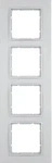 Berker 10146424, Berker Rahmen 4-fach B.7 10146424 | Abdeckrahmen Unterputz Aluminium