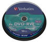 Verbatim DVD-RW 4.7GB/120Min/4x Cakebox (10 Disc) 11-020-086