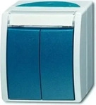 Busch-Jaeger 1484-0-0374, Busch-Jaeger Doppeltaster 2621 WN-53-205-101 | Serientaster