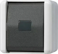 Jung 833W, JUNG Taster 1-polig Wechsler 833W WG800 | Aufputz | IP44 | mit Beleuchtung