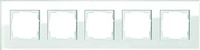 Gira 021512, Gira Abdeckrahmen 021512 Esprit Glas 5-fach | Unterputz | horizontal &