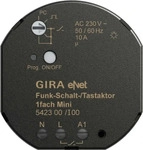 Gira 542300, Gira Funk Schalt-Tastaktor Mini 542300 | eNet | 1-fach | Unterputz | 16A