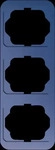 Busch-Jaeger 1754-0-1769, Busch-Jaeger Abdeckrahmen 3-fach 1733-21 | Unterputz 