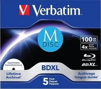 Verbatim 43834, Verbatim Blu-ray M-DISC BD-R XL 43834 | 100GB | 1-4x | Jewelcase 5er