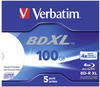 Verbatim 17-020-039, Verbatim BD-R XL 100GB/2-4x Jewelcase (5 Disc)