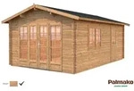 Palmako Gartenhaus Irene 19,0 m2 - 44 mm Hellbraun tauchimpr&auml;gniert