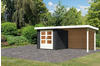 Karibu 33022, Karibu Gartenhaus Bastrup 2 inkl. 3m Schleppdach und Rückwand -