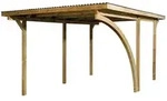 Weka Einzelcarport 606 A mit Rundbogen -300 x 500 cm (Holzcarport)