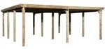 Weka Doppelcarport 618 Stahldach Doppelcarport 618 Gr. 2 (603 x 612 cm) (Holzcarport)