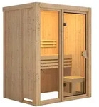 Karibu Sauna Avari 1 Superior mit Fronteinstieg 68 mm - 230 Volt Plug & Play...