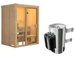 Karibu Sauna Avari 1 Superior mit Fronteinstieg 68 mm - 230 Volt Plug & Play...
