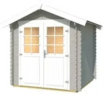 Weka Gartenhaus 209 - 28 mm hellgrau Gartenhaus 209 - 200 x 200 cm (Gr. 1) - 50 %