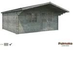 Palmako Gartenhaus Britta 19,7 m2 - 40 mm Grau tauchimpr&auml;gniert