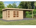 Karibu Gartenhaus Kastorf 7 mit Fensterecke - inkl. 3,20m Schleppdach und...