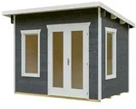 Skan Holz 28 mm Gartenhaus Solna schiefergrau