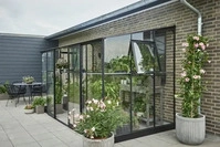 Halls F09937, Halls Gew&auml;chshaus Qube Lean-to -3,74 x 1,88 m - 7,1 m&sup2; (Gr. 4),...
