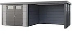 Telluria Metallger&auml;tehaus Classico 3030 mit Lounge Anbau inkl. 2 Fenstern...