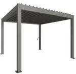 Biohort Pergola B 367,5 x T 367,5 x H 255 cm (Gr. 3,5x3,5) Rahmen: quarzgrau-metallic