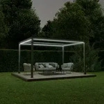 Ximax Lamellendach Pergola Shade freistehend 3x4 m Inkl. Farbbeleuchtung...