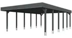 Skan Holz Friesland - Flachdach Doppelcarport Profil - Breite 557 cm Nadelholz...