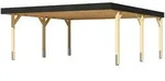 Karibu Carport Doppelcarport Leimholz 1/2 ohne Rundb&ouml;gen 558 x 576,5 cm