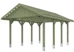 Skan Holz Wallgau - Satteldach Einzelcarport Breite 430 cm Gr. 1 - 430 x 600 cm