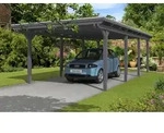 Skan Holz Emsland - Flachdach Carport aus Leimholz 404 cm Holzcarport