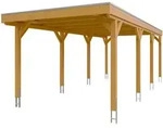 Skan Holz Grunewald - Flachdach Carport aus Leimholz Breite 321 cm Gr. 2 - 321...
