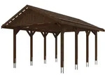 Skan Holz Wallgau - Satteldach Einzelcarport Breite 430 cm Gr. 1 - 430 x 600 cm