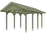 Skan Holz Wallgau - Satteldach Einzelcarport Breite 380 cm Gr. 1 - 380 x 600 cm