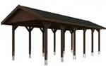 Skan Holz Wallgau - Satteldach Einzelcarport Breite 380 cm Gr. 3 - 380 x 900 cm
