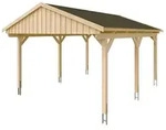Skan Holz Fichtelberg - Satteldach Einzelcarport Breite 317 cm Gr. 1 - 423 x...
