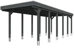 Skan Holz Friesland - Flachdach Einzelcarport Profil - Breite 314 cm Nadelholz...