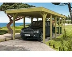 Skan Holz Friesland Einzelcarport - Breite 314 cm Nadelholz-Gr. 3 - 314 x 860...