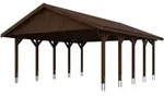 Skan Holz Wallgau - Satteldach Doppelcarport Breite 620 cm Gr. 2 - 620 x 750 cm