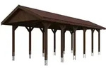 Skan Holz Wallgau - Satteldach Einzelcarport Breite 380 cm Gr. 3 - 380 x 900 cm