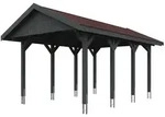 Skan Holz Wallgau - Satteldach Einzelcarport Breite 380 cm Gr. 1 - 380 x 600 cm