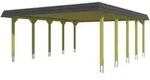 Skan Holz Spreewald - Walmdach Doppelcarport Breite 585 cm Gr. 2 - 585 x 741 cm...