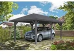 Skan Holz Carport Taunus 374 x 656 cm-schiefergrau Holzcarport